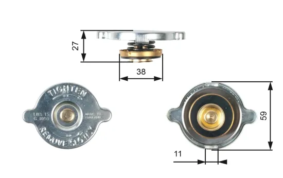 Verschlussdeckel, Kühler GATES RC116 Bild Verschlussdeckel, Kühler GATES RC116