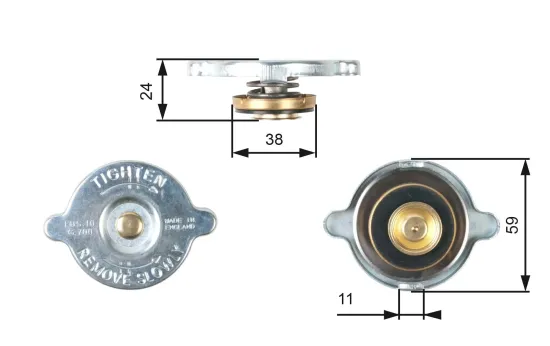 Verschlussdeckel, Kühler GATES RC118 Bild Verschlussdeckel, Kühler GATES RC118