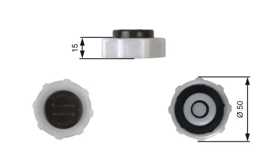 Verschlussdeckel, Kühlmittelbehälter GATES RC222 Bild Verschlussdeckel, Kühlmittelbehälter GATES RC222