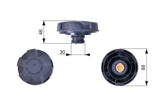 Verschlussdeckel, Kühlmittelbehälter GATES RC241 Bild Verschlussdeckel, Kühlmittelbehälter GATES RC241