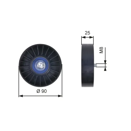 Umlenk-/Führungsrolle, Keilrippenriemen GATES T36033 Bild Umlenk-/Führungsrolle, Keilrippenriemen GATES T36033