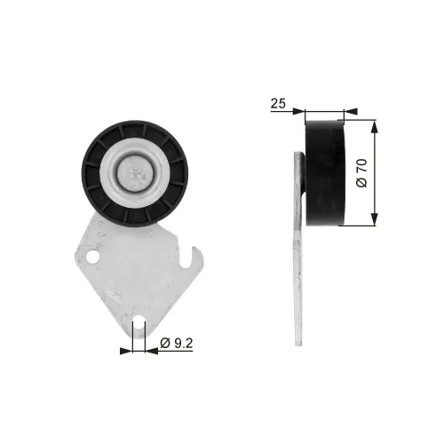 Umlenk-/Führungsrolle, Keilrippenriemen GATES T36068 Bild Umlenk-/Führungsrolle, Keilrippenriemen GATES T36068