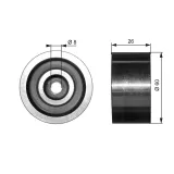 Umlenk-/Führungsrolle, Keilrippenriemen GATES T36076