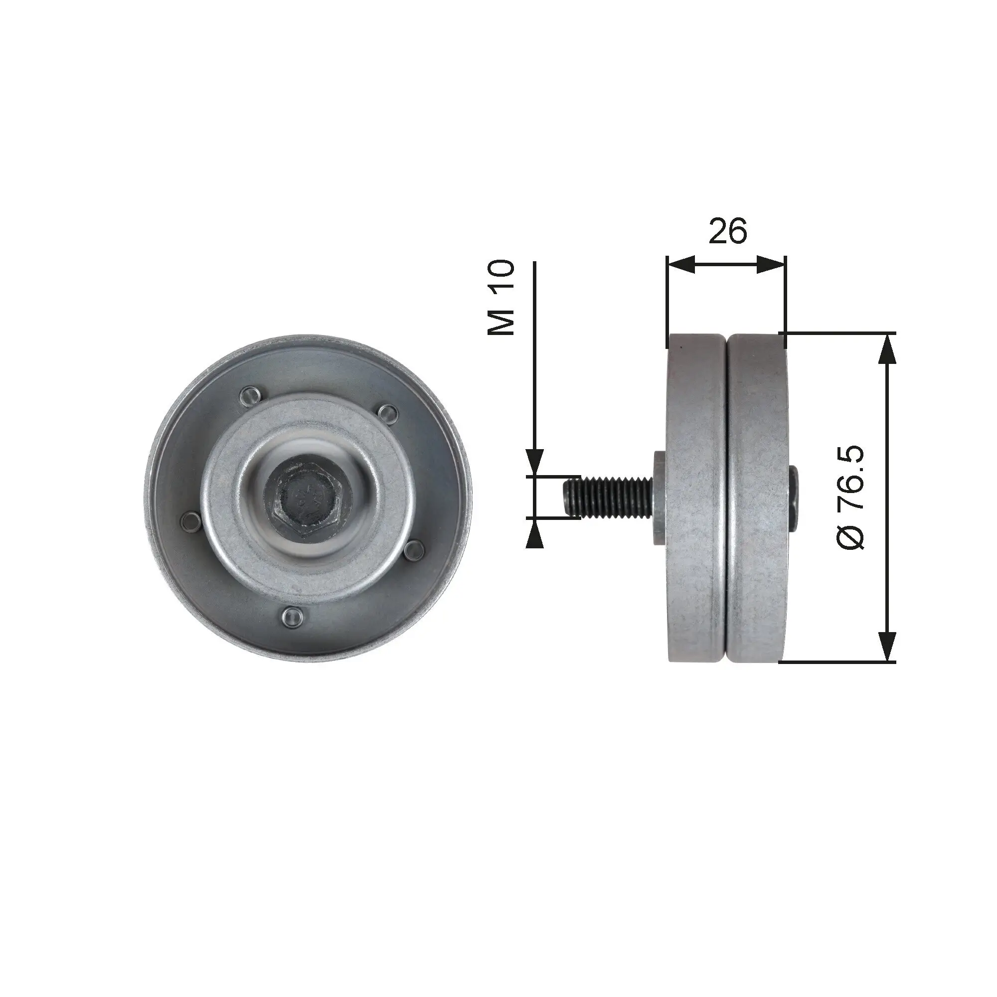 Umlenk-/Führungsrolle, Keilrippenriemen GATES T36182