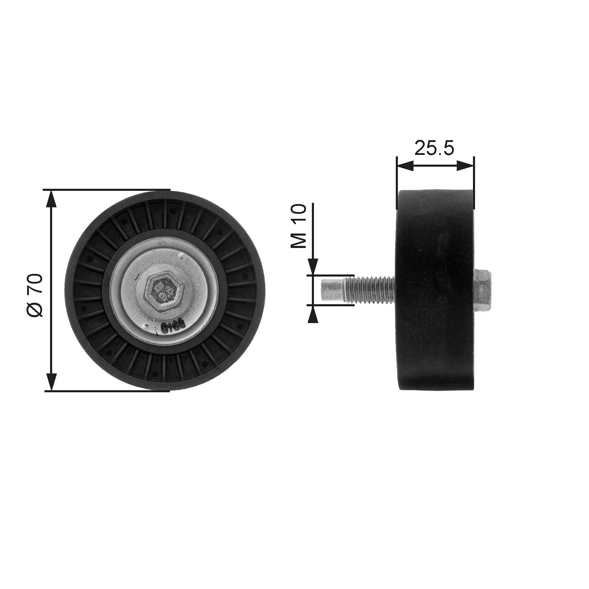 Umlenk-/Führungsrolle, Keilrippenriemen GATES T36199