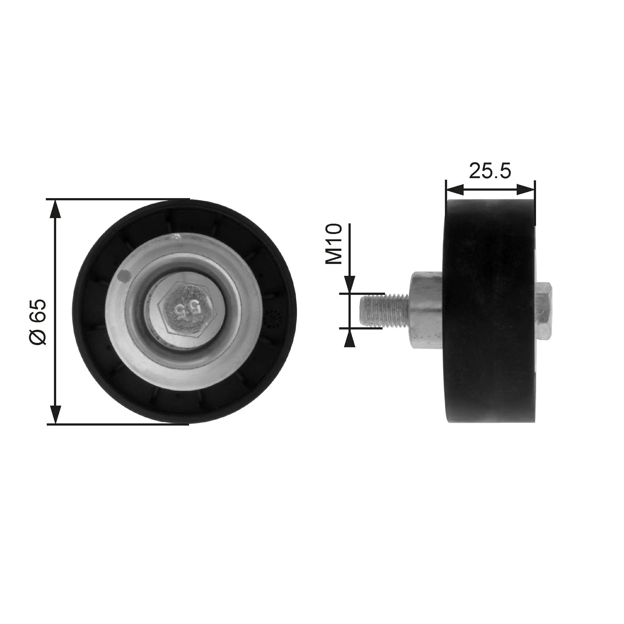 Umlenk-/Führungsrolle, Keilrippenriemen GATES T36207 Bild Umlenk-/Führungsrolle, Keilrippenriemen GATES T36207