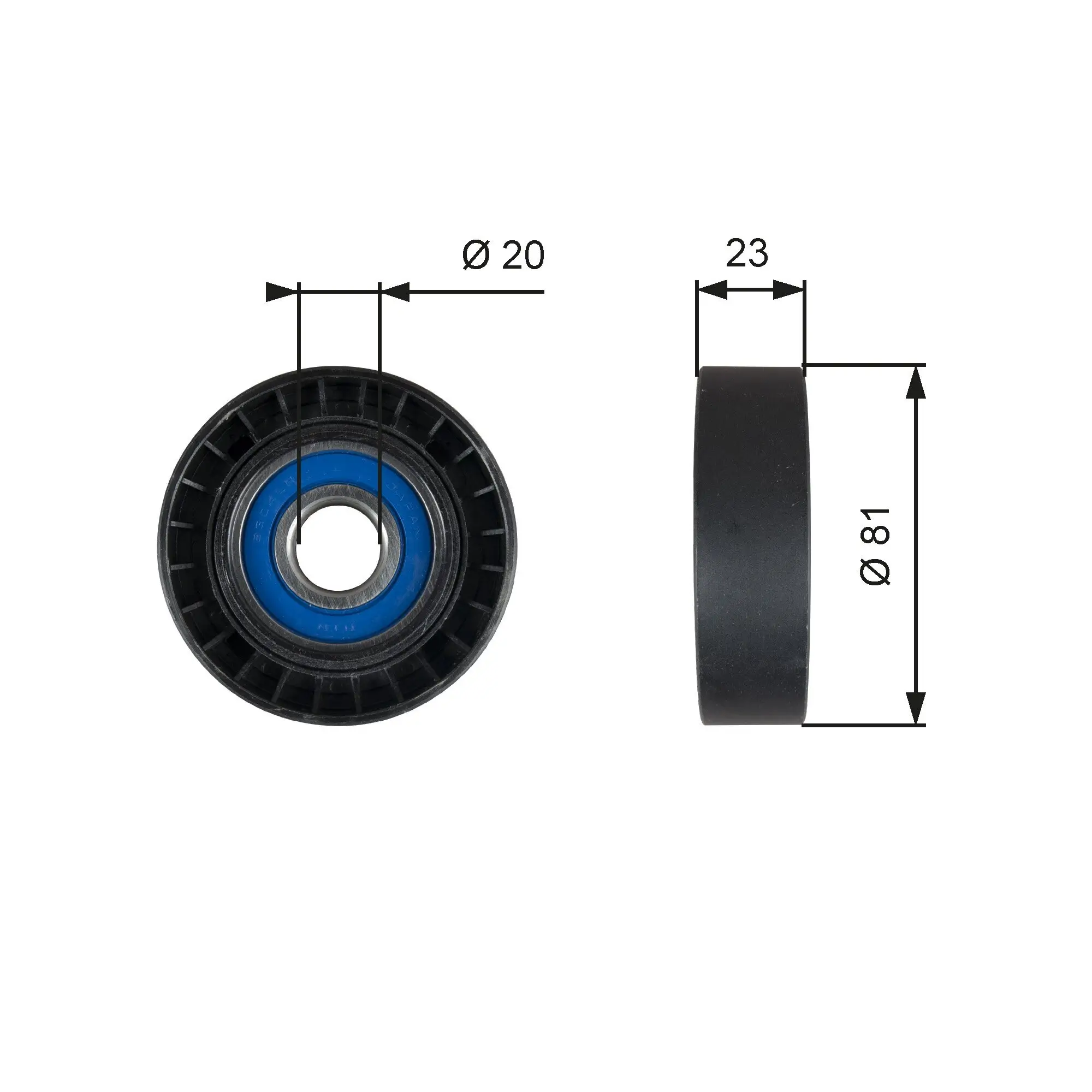 Umlenk-/Führungsrolle, Keilrippenriemen GATES T36208