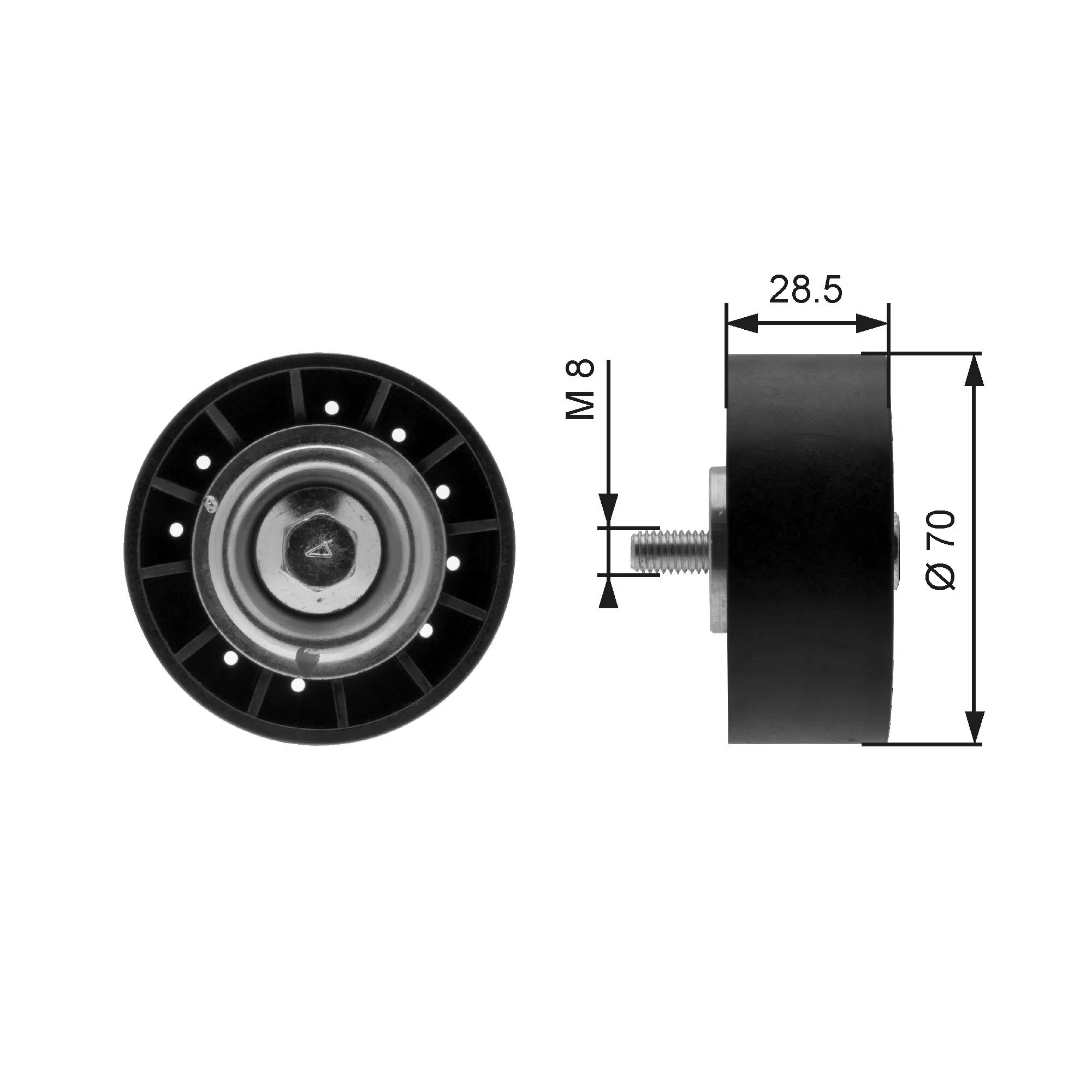 Umlenk-/Führungsrolle, Keilrippenriemen GATES T36211