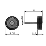 Umlenk-/Führungsrolle, Keilrippenriemen GATES T36232