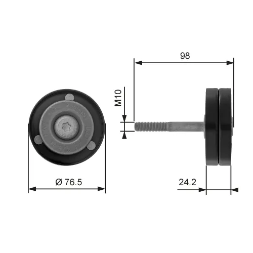 Umlenk-/Führungsrolle, Keilrippenriemen GATES T36232 Bild Umlenk-/Führungsrolle, Keilrippenriemen GATES T36232