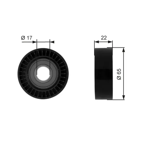 Umlenk-/Führungsrolle, Keilrippenriemen GATES T36257 Bild Umlenk-/Führungsrolle, Keilrippenriemen GATES T36257