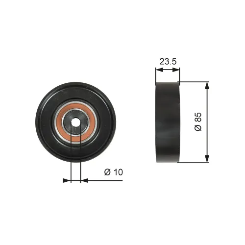Umlenk-/Führungsrolle, Keilrippenriemen GATES T36274 Bild Umlenk-/Führungsrolle, Keilrippenriemen GATES T36274