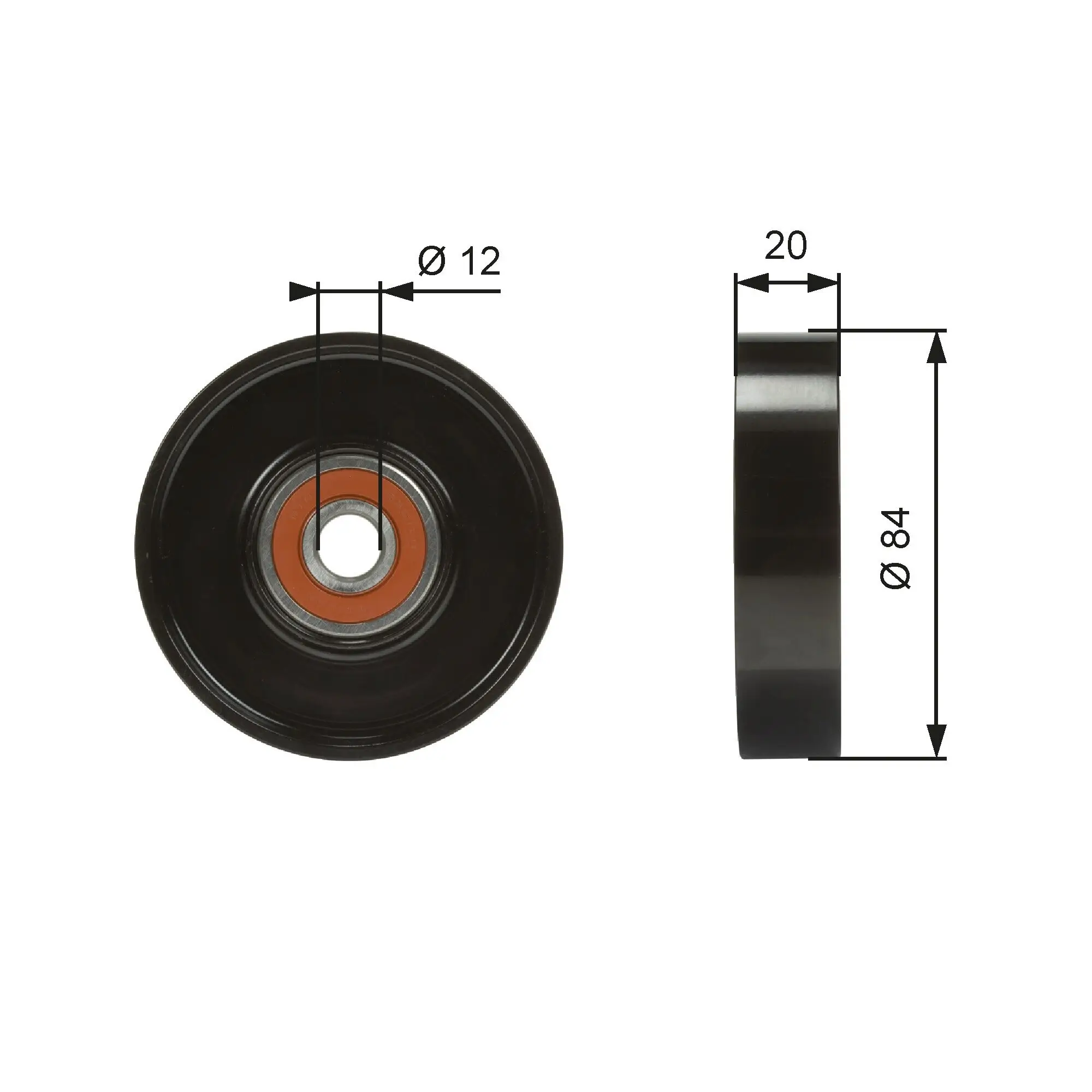 Spannrolle, Keilrippenriemen GATES T36321