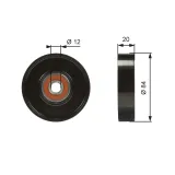 Spannrolle, Keilrippenriemen GATES T36321