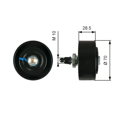 Umlenk-/Führungsrolle, Keilrippenriemen GATES T36335 Bild Umlenk-/Führungsrolle, Keilrippenriemen GATES T36335