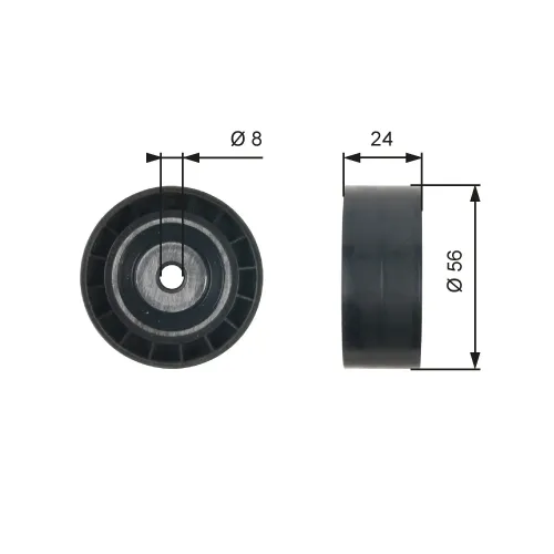 Umlenk-/Führungsrolle, Keilrippenriemen GATES T36362 Bild Umlenk-/Führungsrolle, Keilrippenriemen GATES T36362