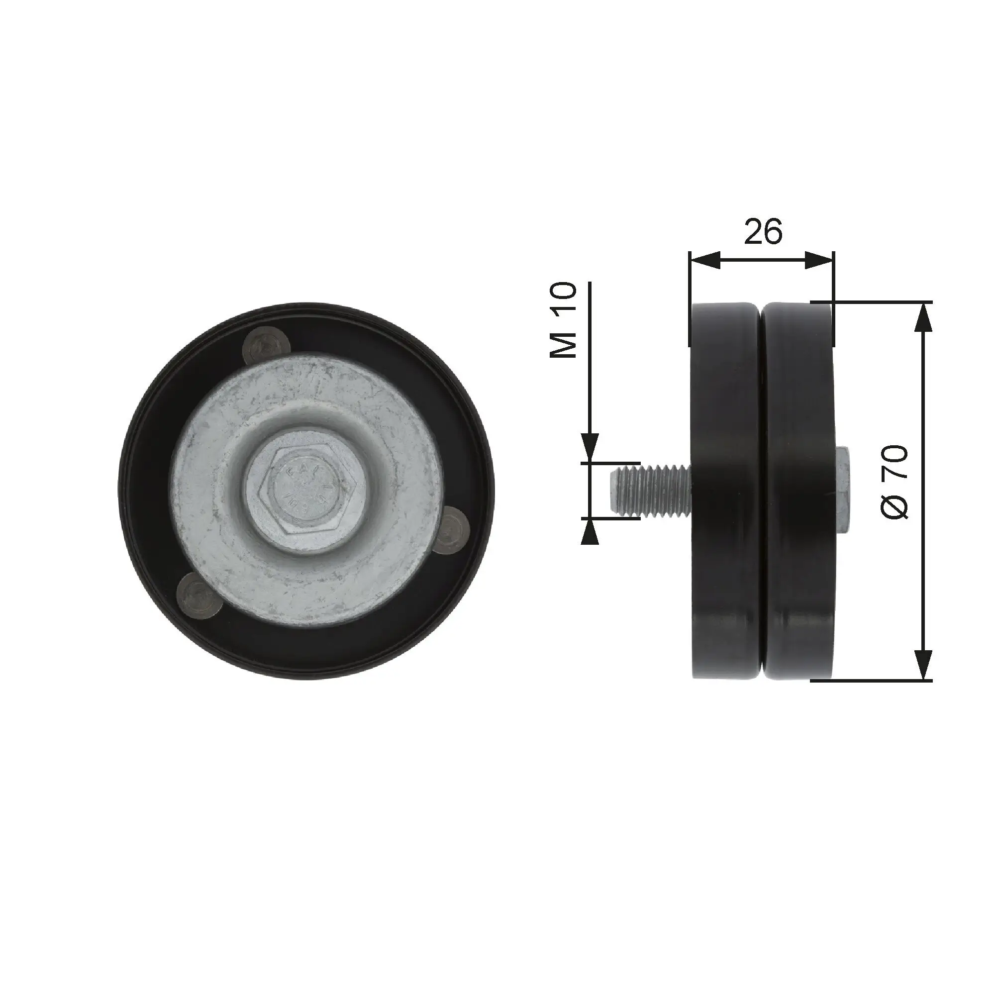 Umlenk-/Führungsrolle, Keilrippenriemen GATES T36363