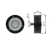Umlenk-/Führungsrolle, Keilrippenriemen GATES T36363