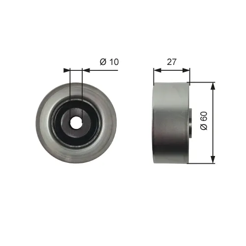 Umlenk-/Führungsrolle, Keilrippenriemen GATES T36392 Bild Umlenk-/Führungsrolle, Keilrippenriemen GATES T36392