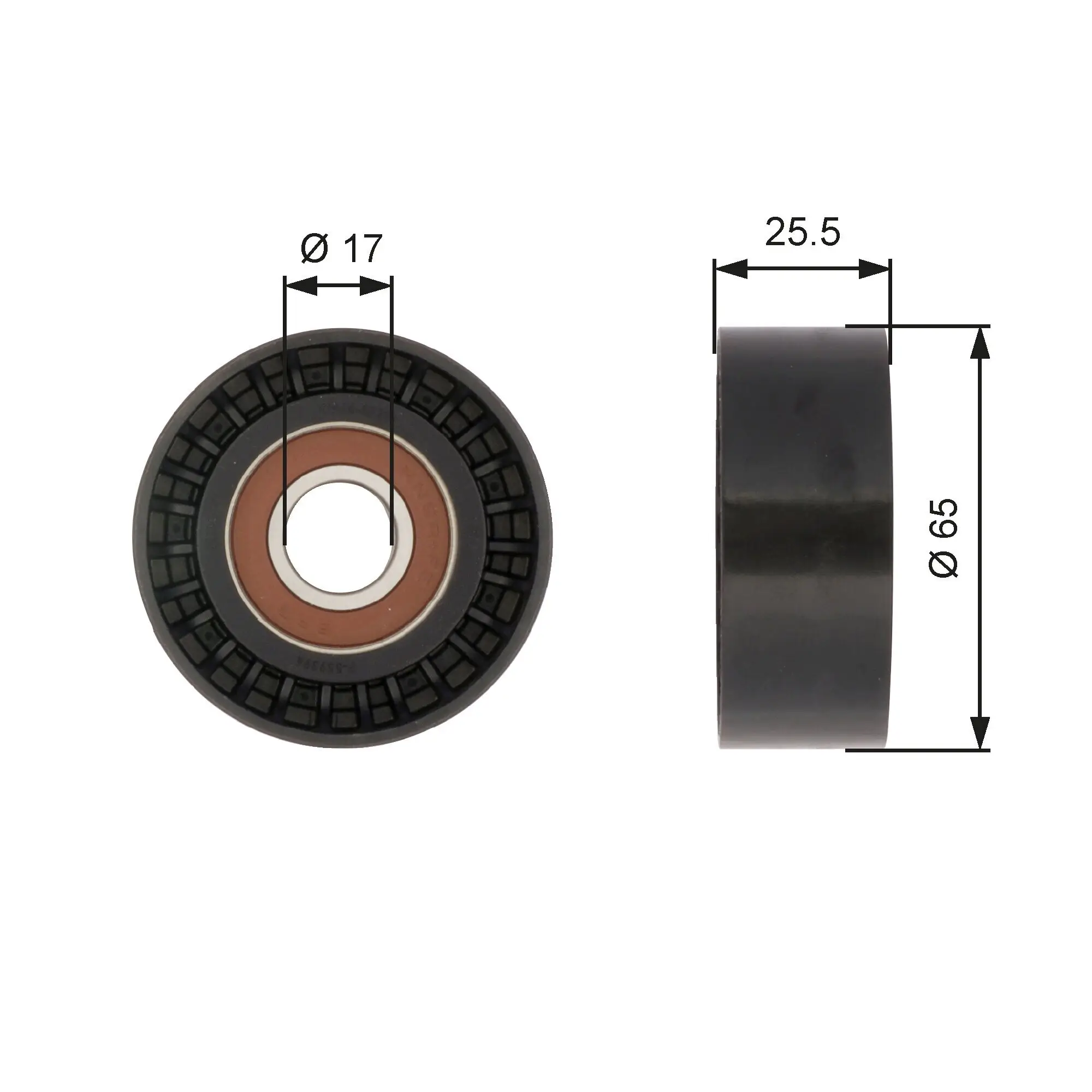 Umlenk-/Führungsrolle, Keilrippenriemen GATES T36394