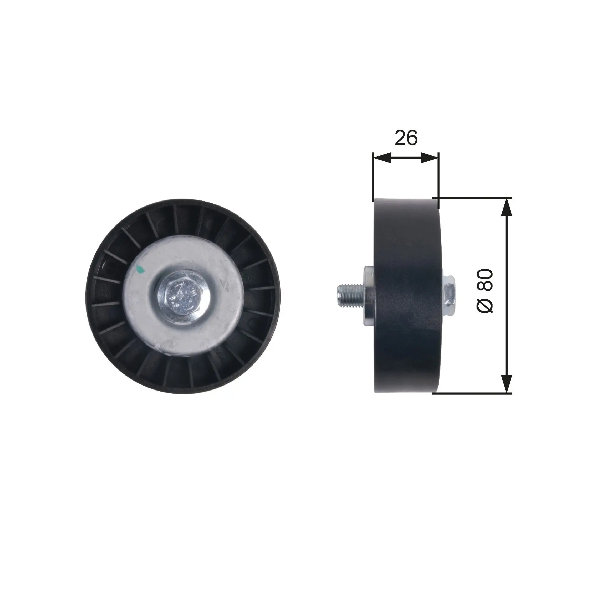 Umlenk-/Führungsrolle, Keilrippenriemen GATES T36404