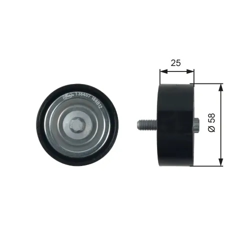 Umlenk-/Führungsrolle, Keilrippenriemen GATES T36407 Bild Umlenk-/Führungsrolle, Keilrippenriemen GATES T36407