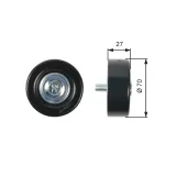 Umlenk-/Führungsrolle, Keilrippenriemen GATES T36409