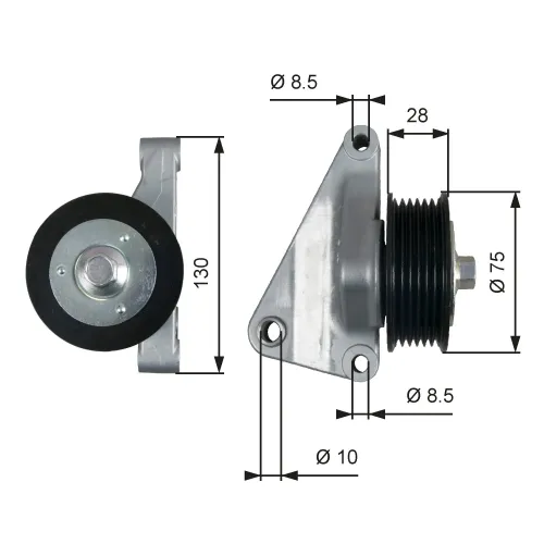 Umlenk-/Führungsrolle, Keilrippenriemen GATES T36422 Bild Umlenk-/Führungsrolle, Keilrippenriemen GATES T36422