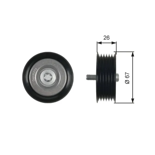 Umlenk-/Führungsrolle, Keilrippenriemen GATES T36438 Bild Umlenk-/Führungsrolle, Keilrippenriemen GATES T36438