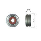 Umlenk-/Führungsrolle, Keilrippenriemen GATES T36447