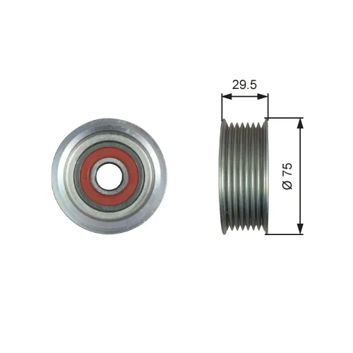Umlenk-/Führungsrolle, Keilrippenriemen GATES T36447 Bild Umlenk-/Führungsrolle, Keilrippenriemen GATES T36447