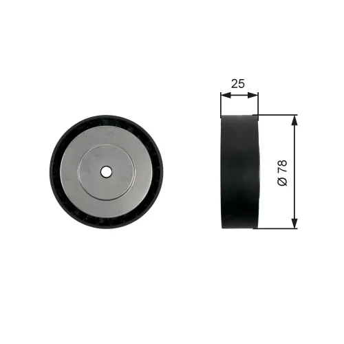 Umlenk-/Führungsrolle, Keilrippenriemen GATES T36450 Bild Umlenk-/Führungsrolle, Keilrippenriemen GATES T36450