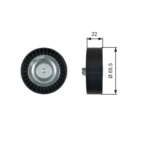 Umlenk-/Führungsrolle, Keilrippenriemen GATES T36458 Bild Umlenk-/Führungsrolle, Keilrippenriemen GATES T36458