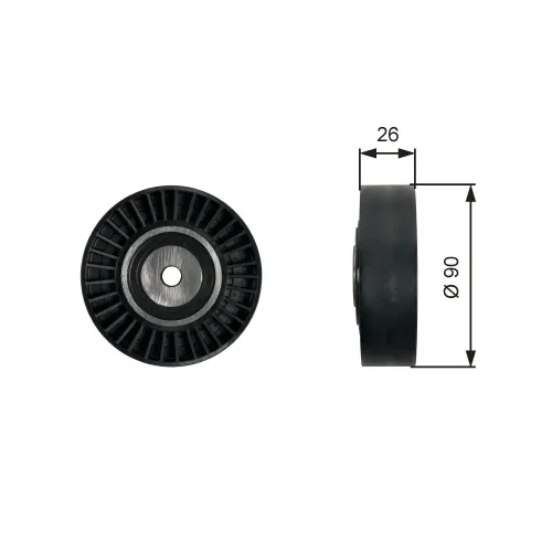 Umlenk-/Führungsrolle, Keilrippenriemen GATES T36461 Bild Umlenk-/Führungsrolle, Keilrippenriemen GATES T36461