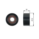 Umlenk-/Führungsrolle, Keilrippenriemen GATES T36481