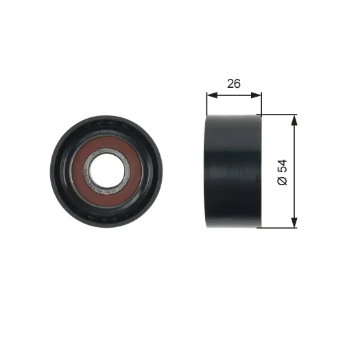 Umlenk-/Führungsrolle, Keilrippenriemen GATES T36481 Bild Umlenk-/Führungsrolle, Keilrippenriemen GATES T36481