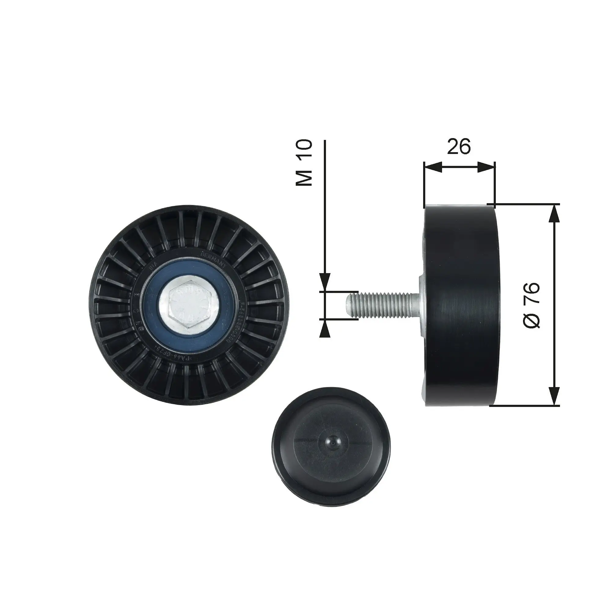 Umlenk-/Führungsrolle, Keilrippenriemen GATES T36485