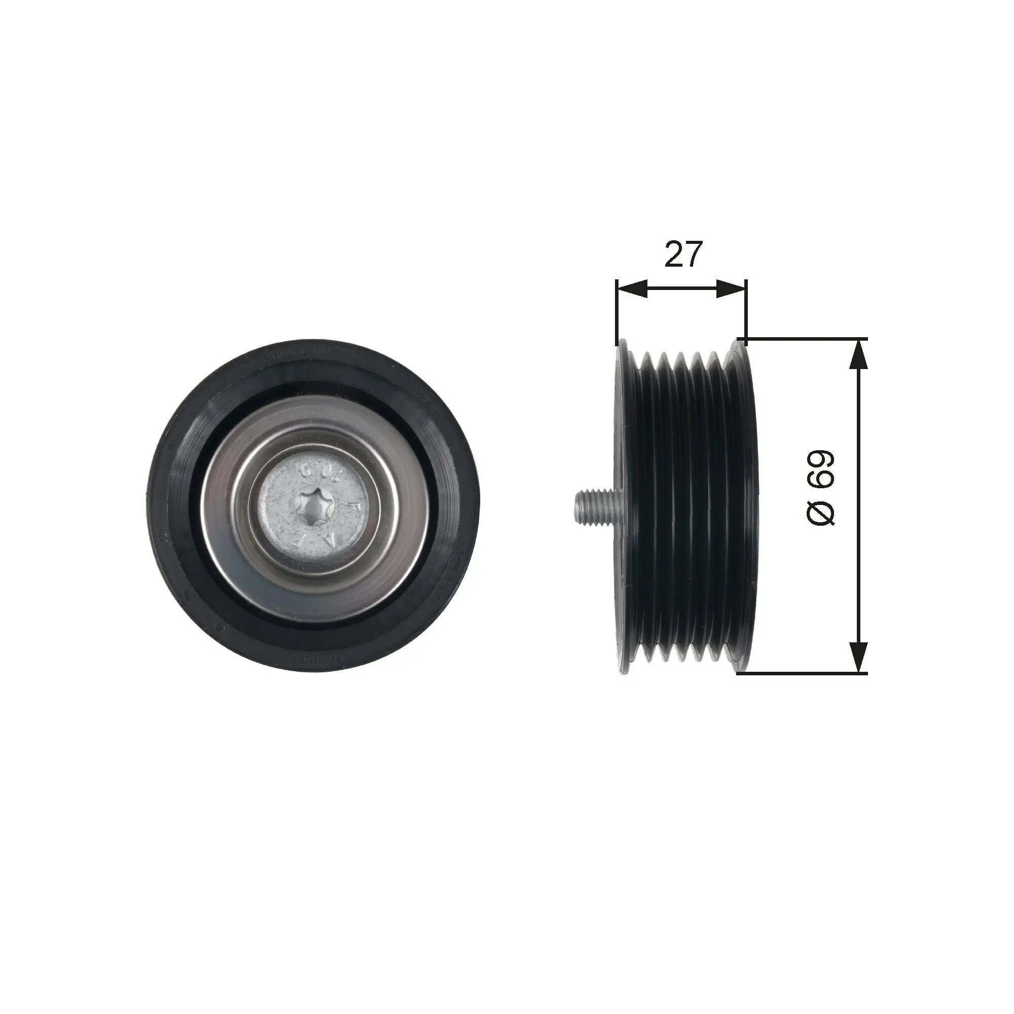 Umlenk-/Führungsrolle, Keilrippenriemen GATES T36487