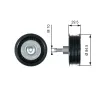 Umlenk-/F&uuml;hrungsrolle, Keilrippenriemen GATES T36536