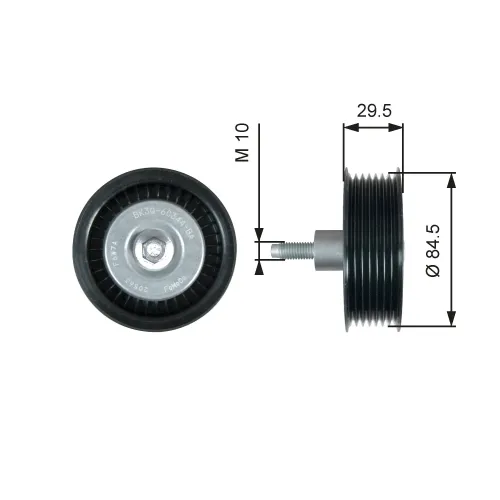 Umlenk-/Führungsrolle, Keilrippenriemen GATES T36536 Bild Umlenk-/Führungsrolle, Keilrippenriemen GATES T36536