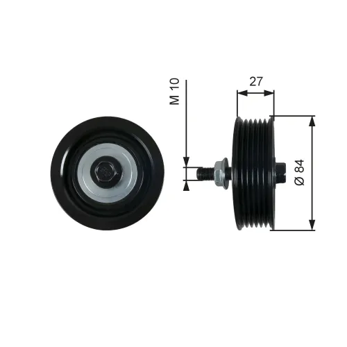 Umlenk-/Führungsrolle, Keilrippenriemen GATES T36602 Bild Umlenk-/Führungsrolle, Keilrippenriemen GATES T36602