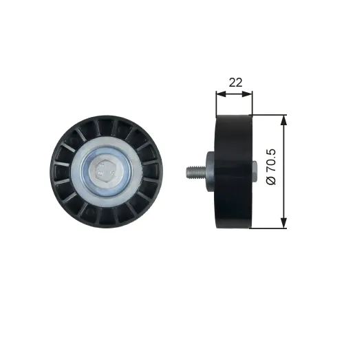 Umlenk-/Führungsrolle, Keilrippenriemen GATES T36607 Bild Umlenk-/Führungsrolle, Keilrippenriemen GATES T36607