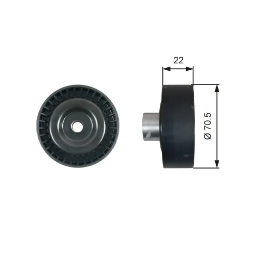 Umlenk-/Führungsrolle, Keilrippenriemen GATES T36611 Bild Umlenk-/Führungsrolle, Keilrippenriemen GATES T36611