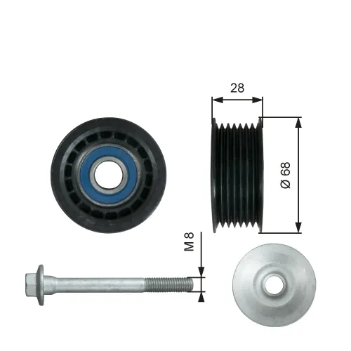 Umlenk-/Führungsrolle, Keilrippenriemen GATES T36731 Bild Umlenk-/Führungsrolle, Keilrippenriemen GATES T36731