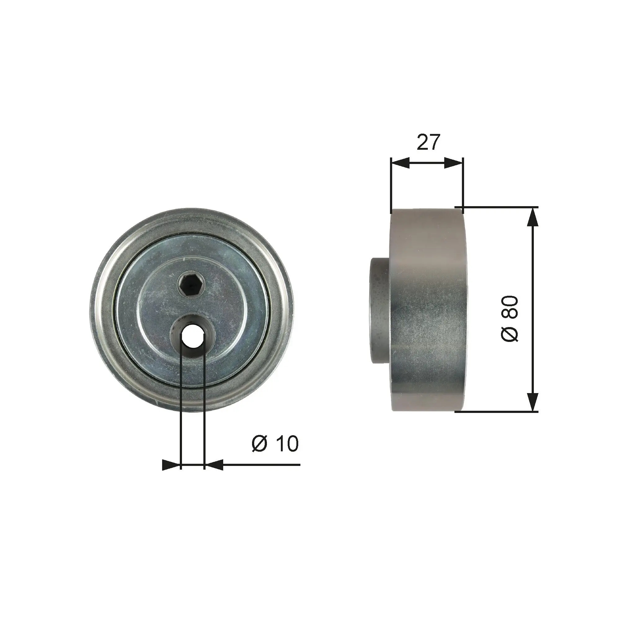 Umlenk-/Führungsrolle, Keilrippenriemen GATES T36755