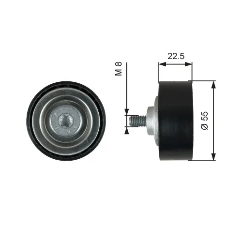 Umlenk-/Führungsrolle, Keilrippenriemen GATES T36767 Bild Umlenk-/Führungsrolle, Keilrippenriemen GATES T36767