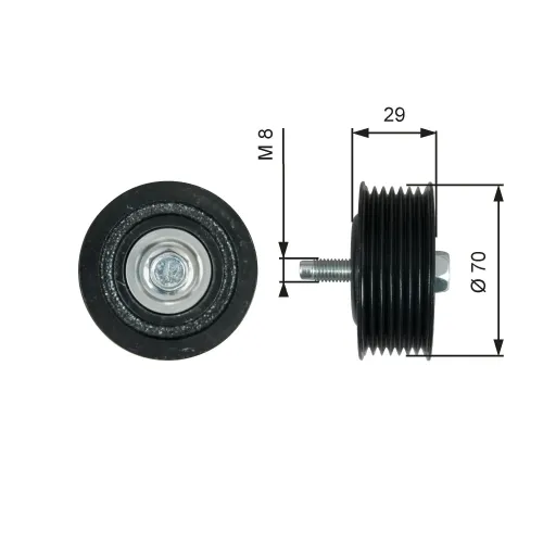 Umlenk-/Führungsrolle, Keilrippenriemen GATES T36773 Bild Umlenk-/Führungsrolle, Keilrippenriemen GATES T36773