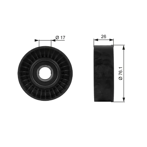 Umlenk-/Führungsrolle, Keilrippenriemen GATES T38015 Bild Umlenk-/Führungsrolle, Keilrippenriemen GATES T38015