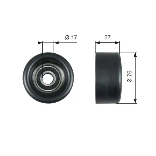 Umlenk-/Führungsrolle, Keilrippenriemen GATES T38028 Bild Umlenk-/Führungsrolle, Keilrippenriemen GATES T38028