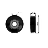 Spannrolle, Keilrippenriemen GATES T38030